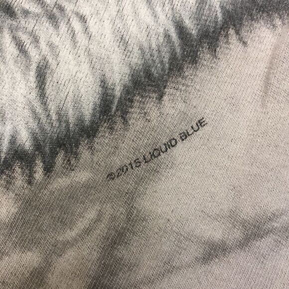 Liquid Blue Grey Wolf T-Shirt Size XL - Picture 3 of 7